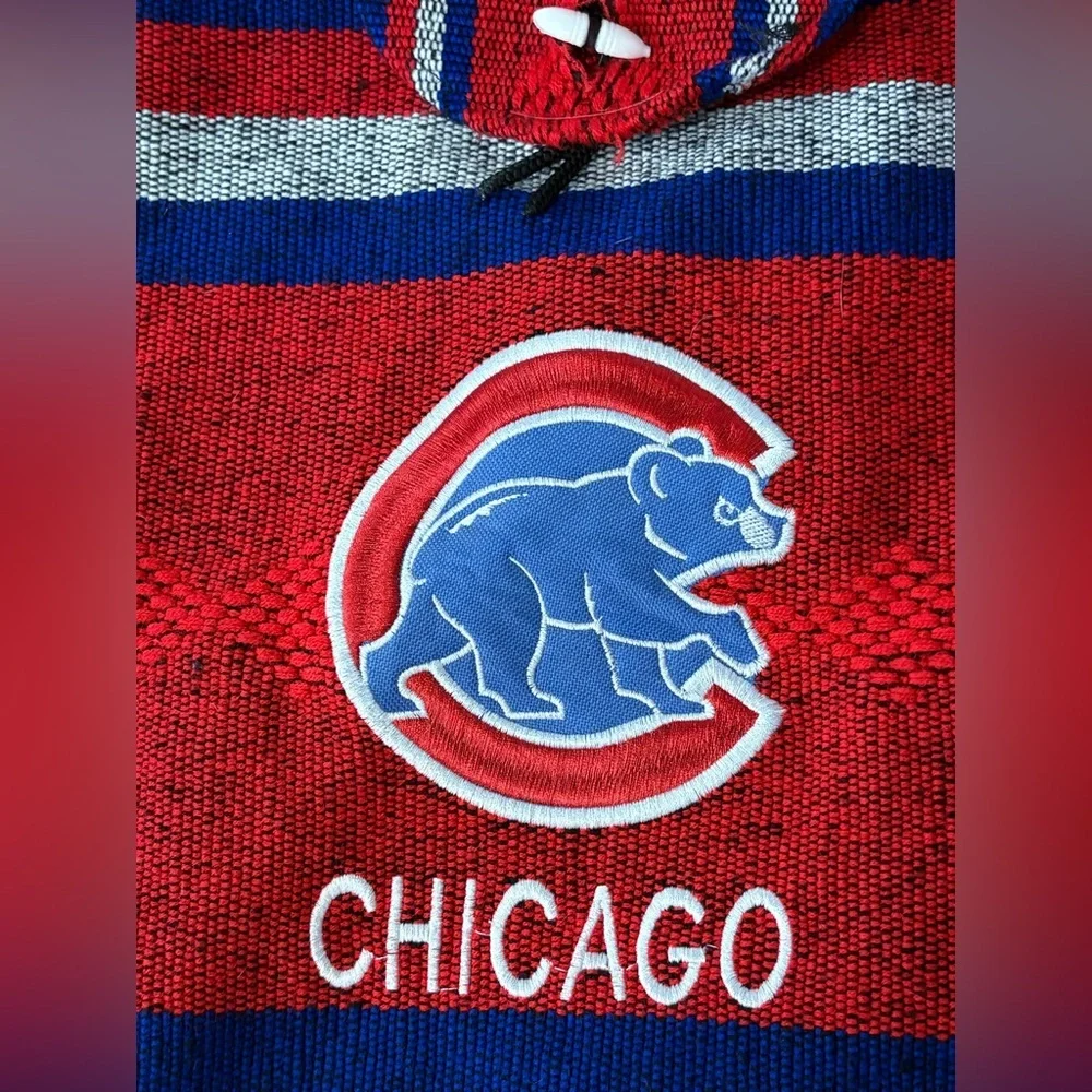 SOLD - Chicago Cubs Baseball Red and Blue Tote Backpack Bag - Picture 2 of 3